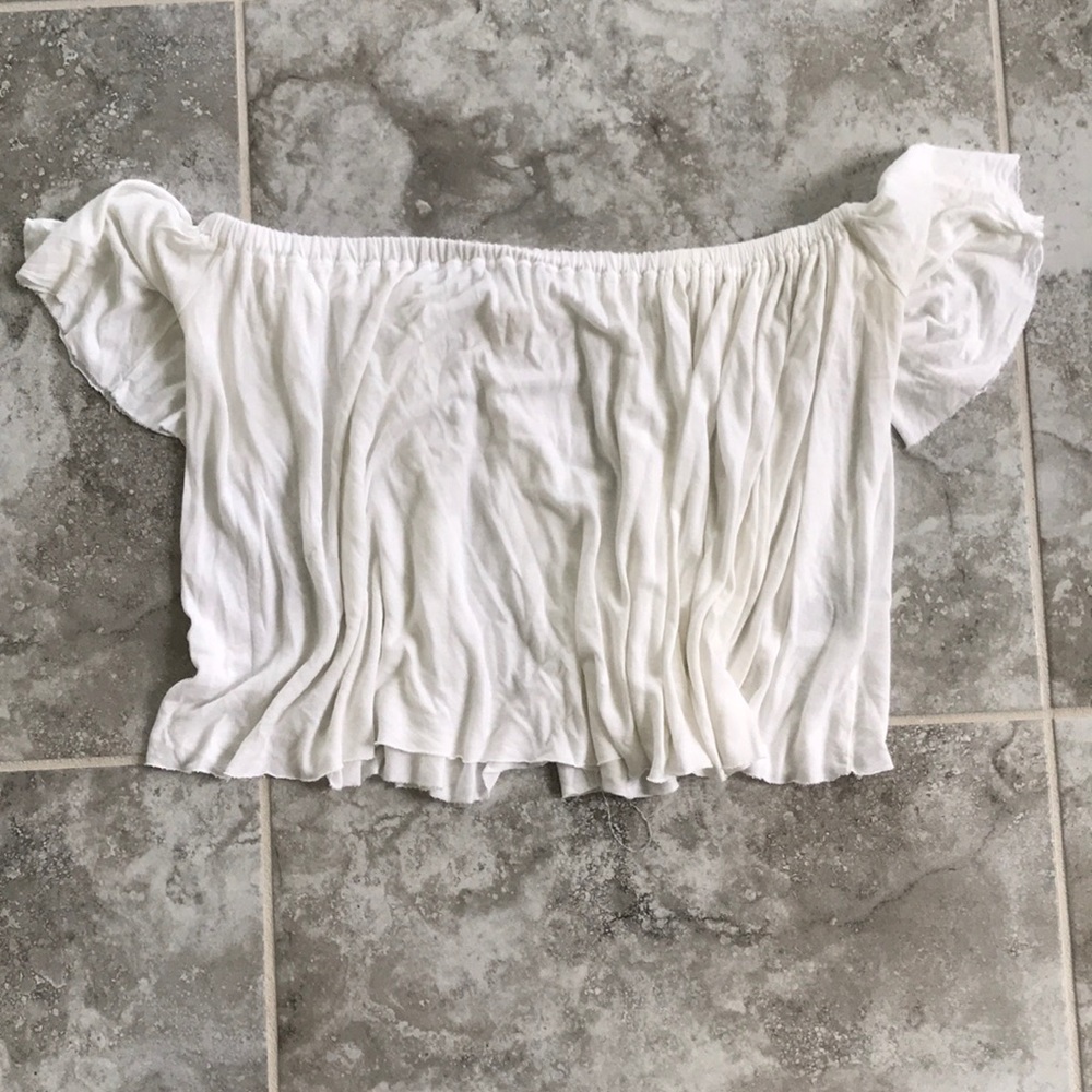 White off the shoulder top